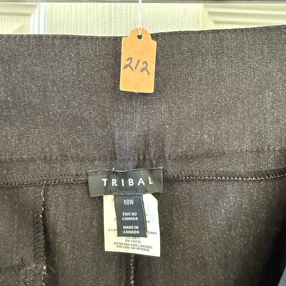 Tribal Charcoal Straight Leg Women's Pants NWT - Picture 3 of 6